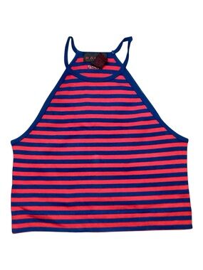 Ralph Red and Navy Striped Halter Tank